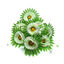 Букет Гербера искусственная 9гол. 50см белый  0135-22