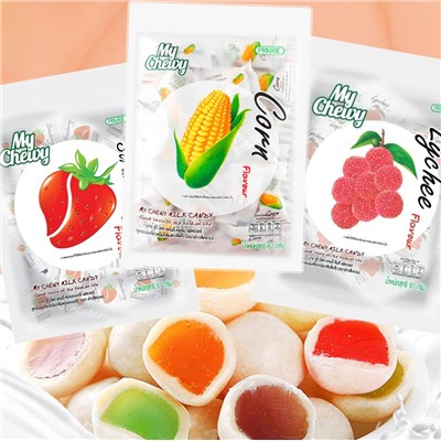 Тайские жевательные молочные конфеты с желейной начинкой MY CHEWY, 67 гр.