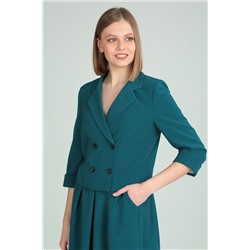 Viola Style 2655-3 темно-бирюзовый_с_принтом, Юбка,  Жакет