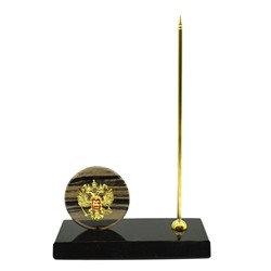 Настольный прибор из обсидиана 160*70*240мм.