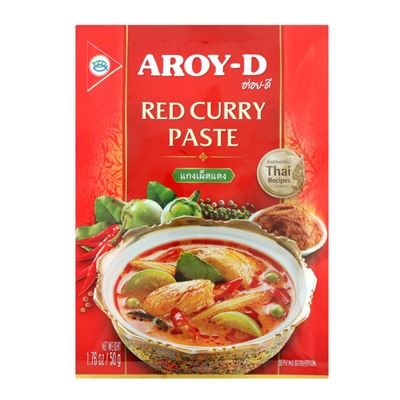 RED CURRY PASTE, AROY-D (Паста КАРРИ КРАСНАЯ, АРОЙ-Д), 50 г.