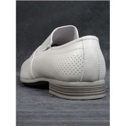 C202-1 WHITE Полуботинки мужские (натуральная кожа) размер