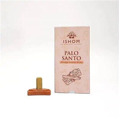 ISHOM Smudge Incense Bricks PALO SANTO, Aromatika (ИШОМ Ароматические брикеты ПАЛО САНТО, для молитвы, медитации и очищения ауры, Ароматика), 1 уп.