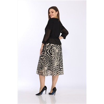 Lady Style Classic 2531 черный-зебра, Платье