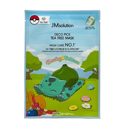 Маска противовоспалительная с экстрактом чайного дерева Бульбозавр Deco Pick Tea Tree Mask JMsolution, Корея, 30 мл Акция