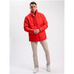 Куртка с воротником красный