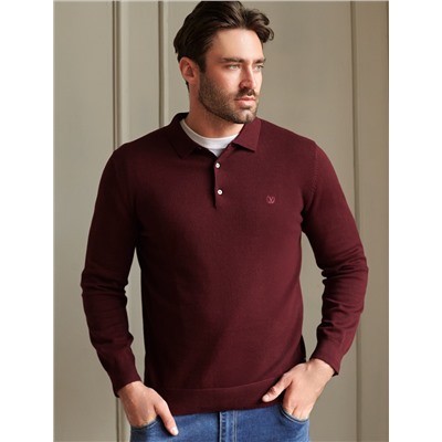 Джемпер-поло из хлопка с нейлоном