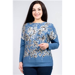 La rouge 29741 синий-(цветы), Джемпер