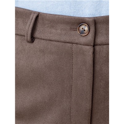 Прямые брюки из искусственной замши