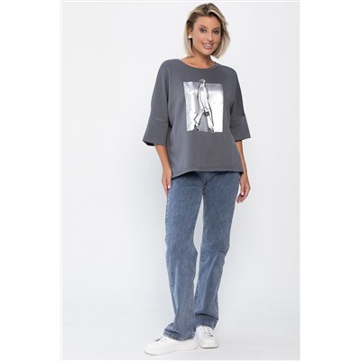 Блуза Фауст (серая) Б14203-20М