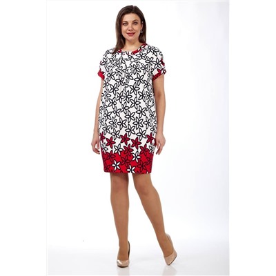 Lady Style Classic 1075 молочный_с_красным, Платье