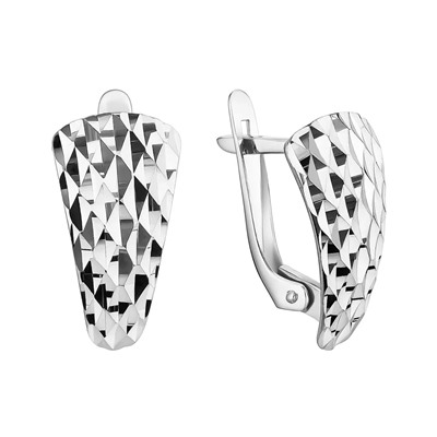 Серьги из серебра без вставки, Л-11086