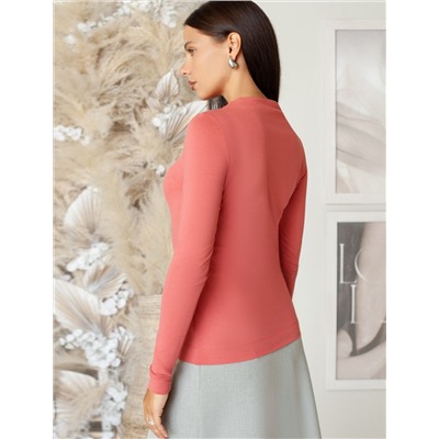 Джемпер с цельнокроеным воротом из премиального хлопка