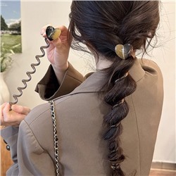 Резинка-пружинка для волос с СЕРДЦЕМ