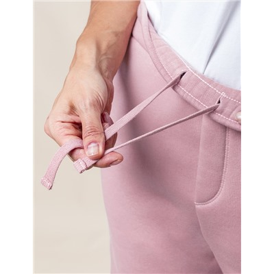 Брюки джоггеры теплые из футера трехнитики c начесом