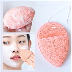 Губка-спонж для умывания капля с кармашком на веревке