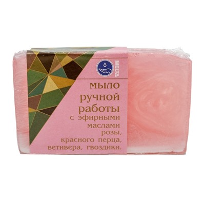 Мыло ручной работы с эфирными маслами РОЗОВОЕ, 100гр.