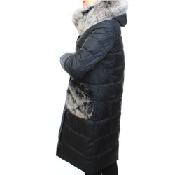 9091 Пальто зимнее женское (холлофайбер, натуральный мех чернобурки) размер S - 42 российский