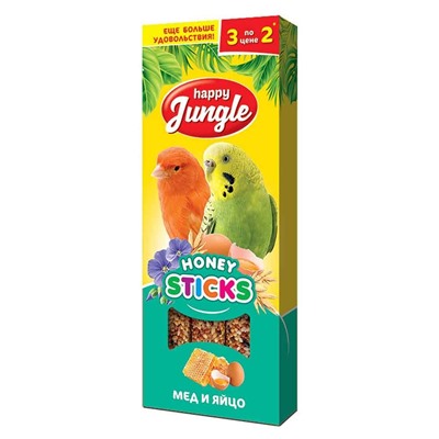 Джунгли палочки для птиц мёд и яйцо 3 шт. 90г J206 АГ