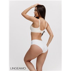 Бесшовные трусы слипы-макси с широкими боковыми элементами Lingeamo белый ВР-02 (1)