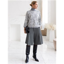 Свитер жаккардовой вязки с кашемиром