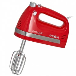Миксер электрический 700 Вт DELTA LUX DE-7705 красный