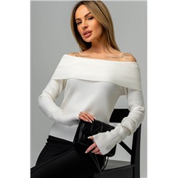 Женский вязаный джемпер с открытыми плечами Happyfox
