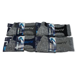 Носки  Муж.  Р-р 42-48 теплые KOMAX (85%шерсть,10%ангора.,5%лайкра) Меланж сер.S4440-1