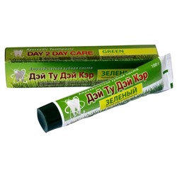 Ayurvedic Toothpaste GREEN, Day 2 Day Care (Аюрведическая зубная паста ЗЕЛЕНЫЙ, Дэй ту Дэй Кэр), 100 г.