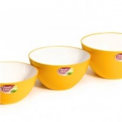 Миска 1,5л  двухцветная Fresh Line d180 желт МП