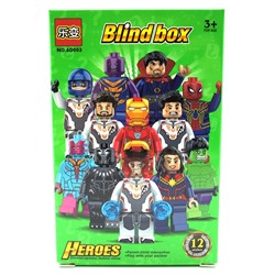 11 Конструктор SuperHeroes BlindBox с сюрпр.(асс.) 9.5*4.5см /коробка 6D003H АКЦИЯ! СКИДКА 50%