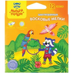 Мелки восковые 12цв. Мульти-Пульти шестигранные 18725/259179
