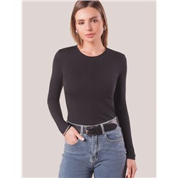 Лонгслив из премиального хлопка с эластаном