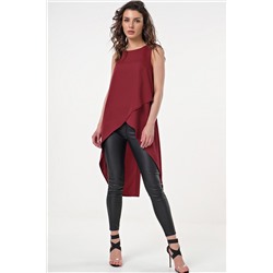 Туника асимметричная бордовая