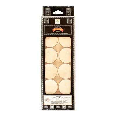Perfumed T-Lite Candles SUPER HIT, Satya (Ароматические чайные свечи СУПЕР ХИТ, Сатья), набор 12 шт.