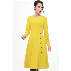 Платье трикотажное с декоративными пуговицами