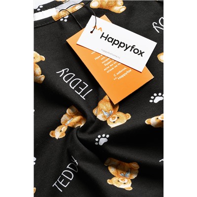 Хлопковая пижама для девочки с шортами Happyfox