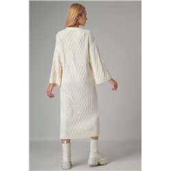 Женское теплое вязаное платье Happyfox