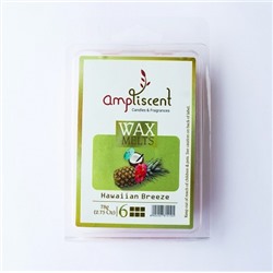 Wax Melts HAWAIIAN BREEZE, AmpLiscent (Аромавоск для аромалампы ГАВАЙСКИЙ БРИЗ), уп. 78 г. (6 кубиков)