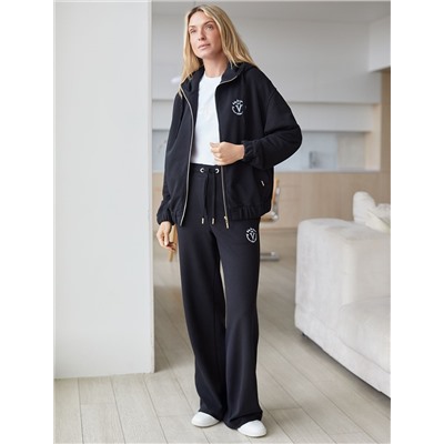 Прямые брюки из петельчатого футера-трехнитки