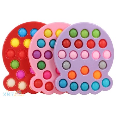 POP IT antistress Сенсорная игрушка МЕДУЗА на пластиковой подложке в ассортименте / Вечная пупырка