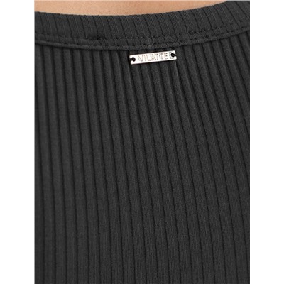 Топ из трикотажа в широкий рубчик