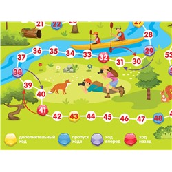 Настольная игра ходилка с фишками и кубиком «В лесу»