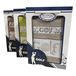 Полотенце махровое в подарочной коробке DNZ GULCAN GOLF в ассортименте 1 пр р-р 50х90