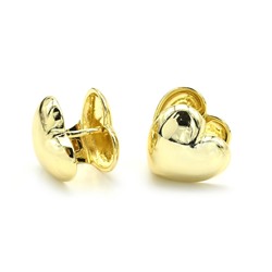Серьги модные "Сердечки" 15*14мм, золотистые, 7г