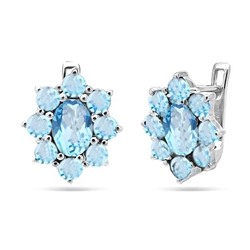 Серьги из серебра топаз, Радмила
