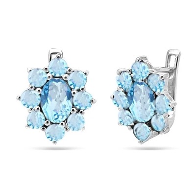 Серьги из серебра топаз, Радмила