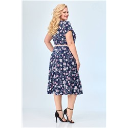 TrikoTex Stil М14-19 синий/цветы, Платье