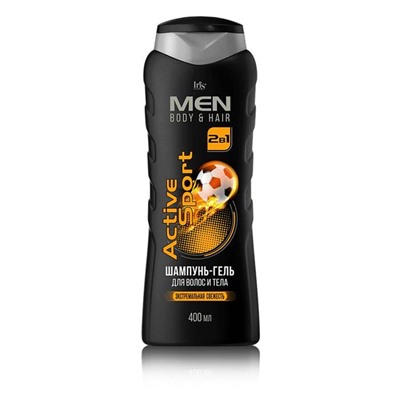 муж. Шампунь-гель MEN 400 мл 2в1 Active Sport IRIS