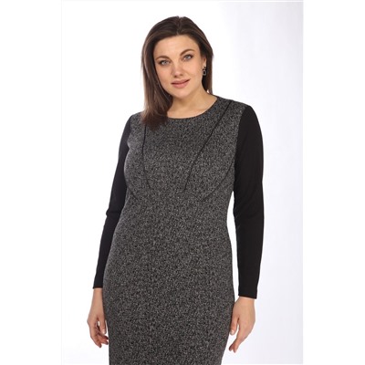 Lady Style Classic 1751 серый_с_черным, Платье